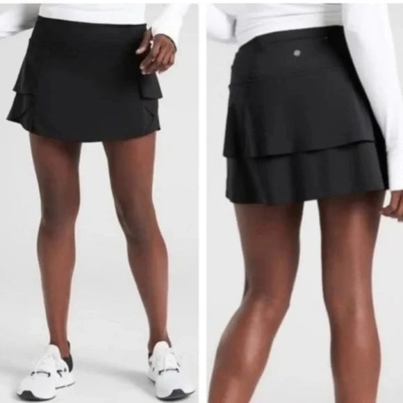 Athleta Momentum Ruffle Skort Black Size M - Picture 1 of 9